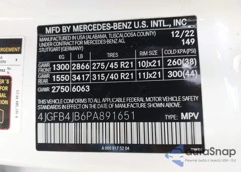 2023 Mercedes-Benz Gle 350 z USA, uszkodzony, nr VIN 4JGFB4JB6PA891651